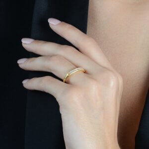 Anel Aparador Duplo Cravejado