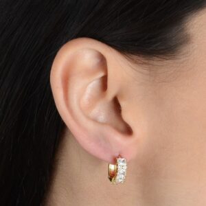 Brinco  Argolinha cravejado