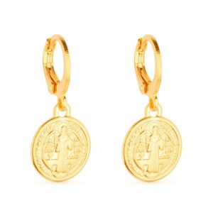 Brinco de Argolinha Com Medalha , Coleção Gypsy