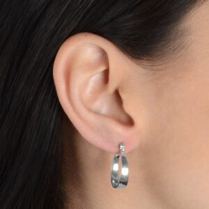 Brinco de Argola Média Lisa Chapada