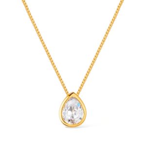 Colar Dourado de Gota